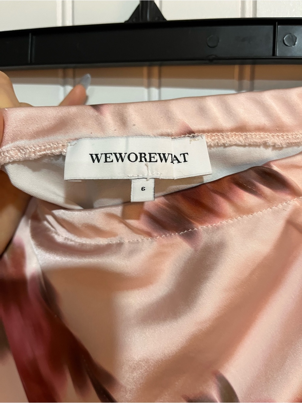 WeWoreWhat Pink Floral Satin Maxi Dress - Picture 5 of 6
